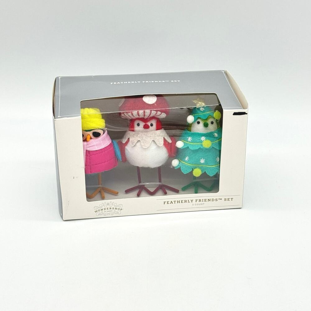 3 Target Winter Holiday Mini Fabric 4” Birds Brights Set Capster Sparkles 2024